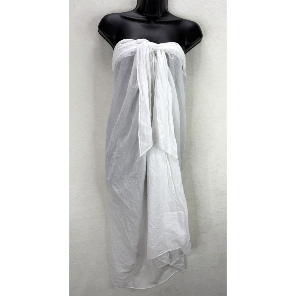J.CREW Women's White Beach Sarong Skirt Swim Cover-up Skirt or Dress NWT